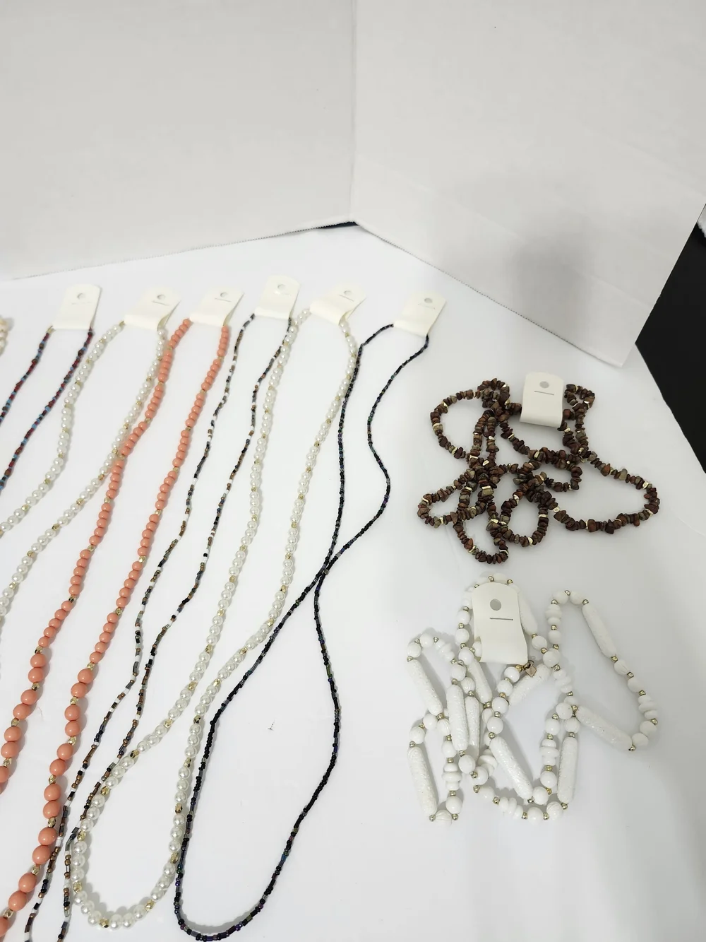 Assorted Mix Long Necklaces 12 Pieces Beaded Shell Chain Tassel Vintage To Now